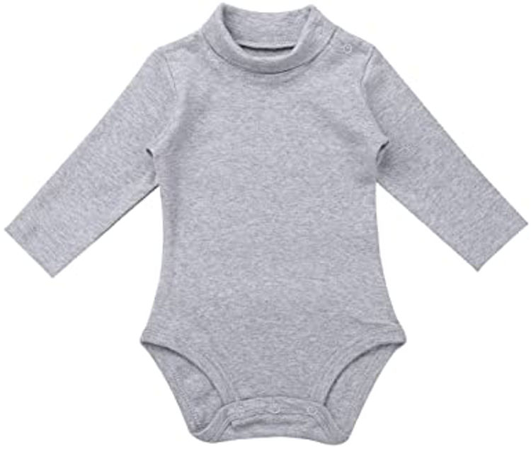 Picture of 80040 100% Cotton Thermal Turtlenecks Bodies Babies GREY